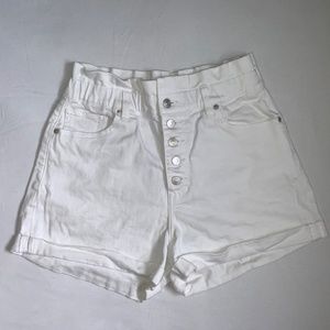 Express High Waisted Paperbag Jean Shorts
